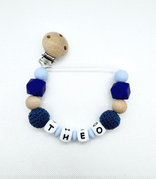 Personalized Pacifier Chain in Blue