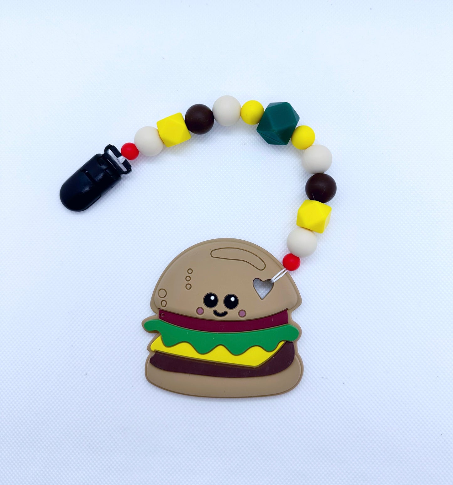 Cheeseburger Silicone Teether Chain