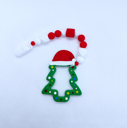 Christmas Tree Silicone Teether Chain