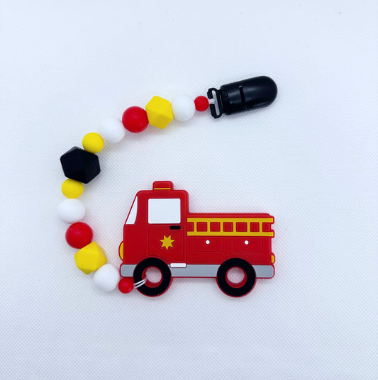 Firetruck Silicone Teether Chain